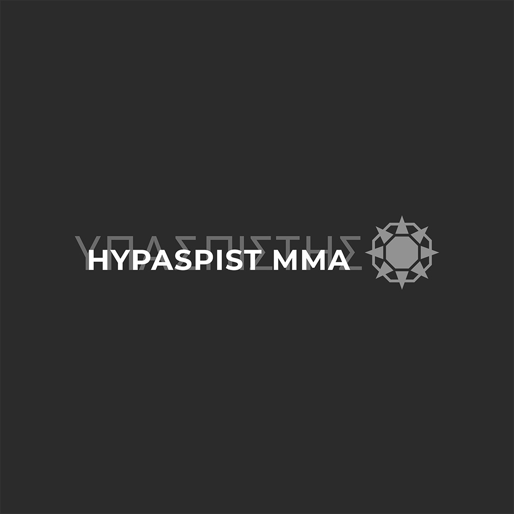 Hypaspist logo on dark grey coloured background