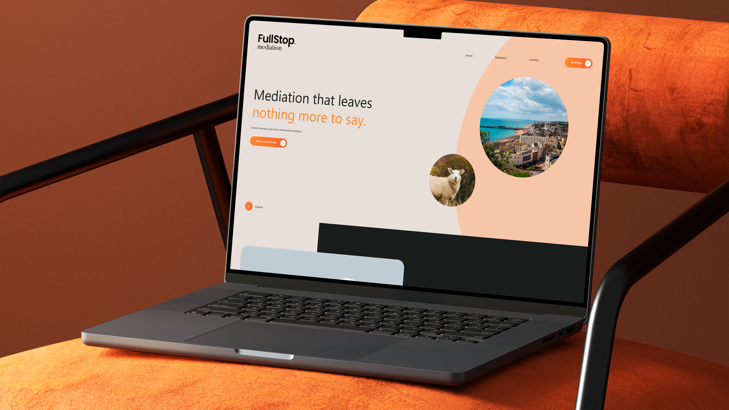 FullStop Mediation website mockup