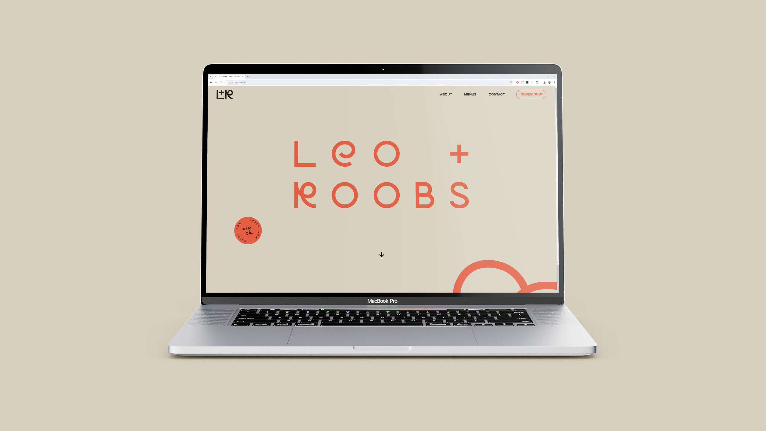 Leo and Roobs website mockup