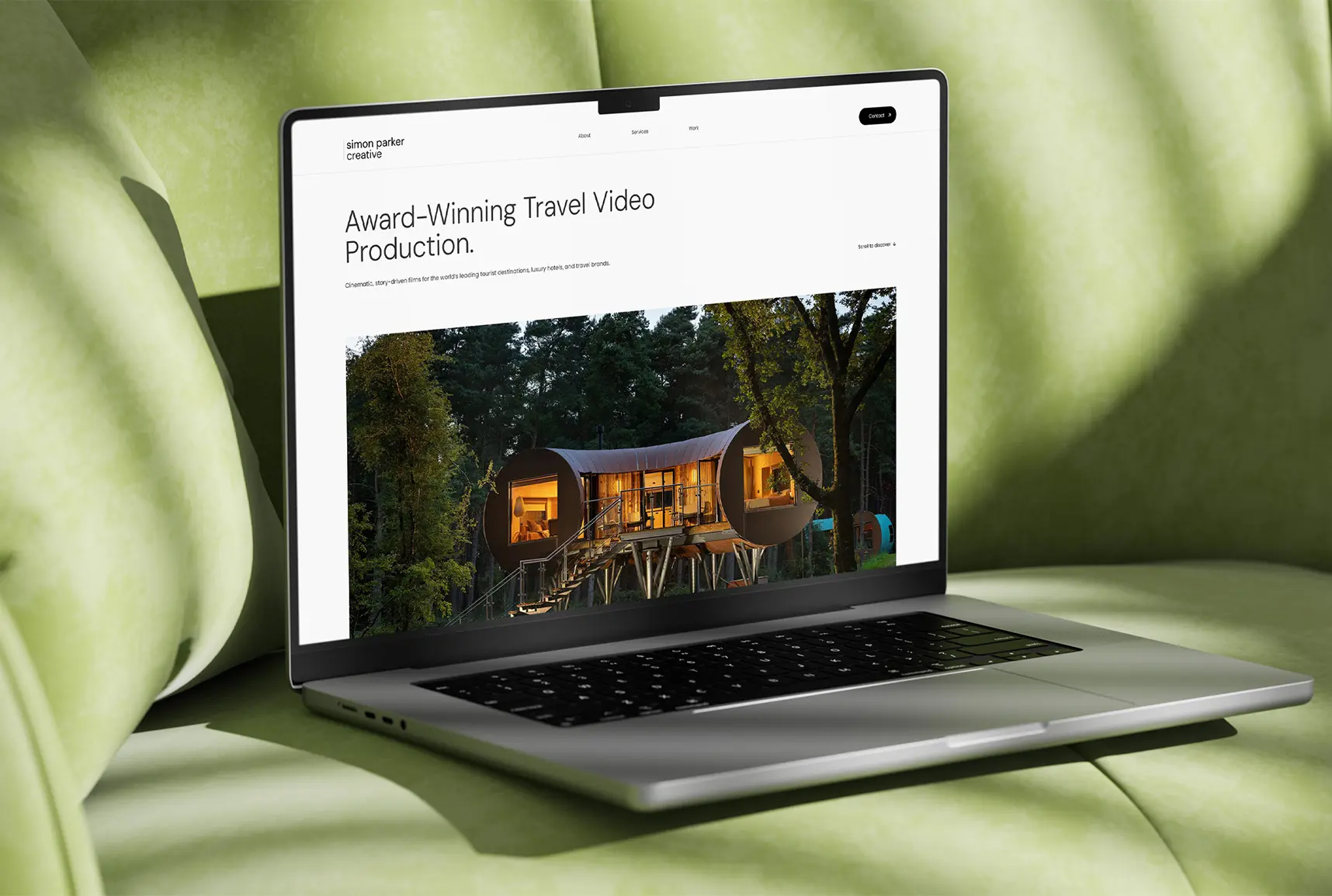Simon Parker Creative website mockup