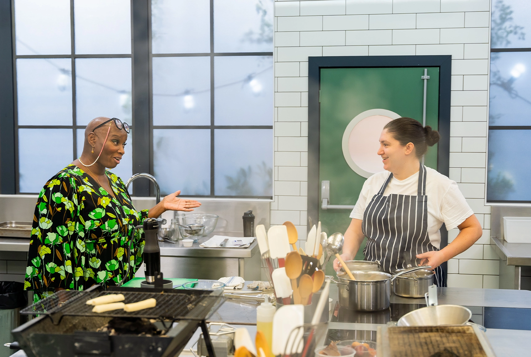Danielle Heron with Andi Oliver on Great British Menu