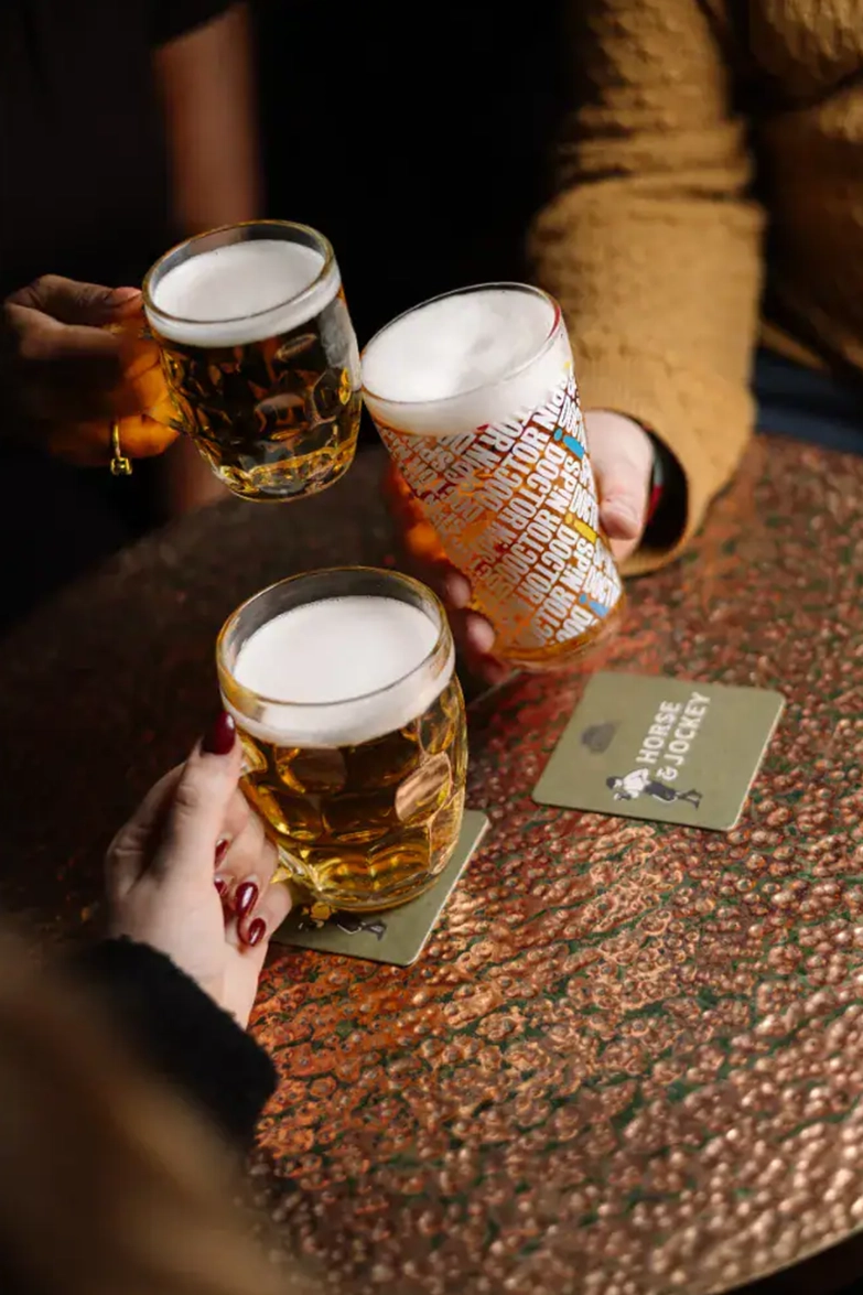 The Horse and Jockey pints of beer
